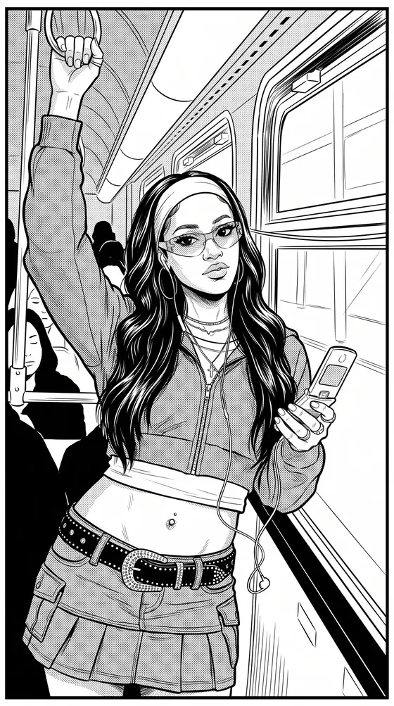 The same photo with the Manga Ink concept applied