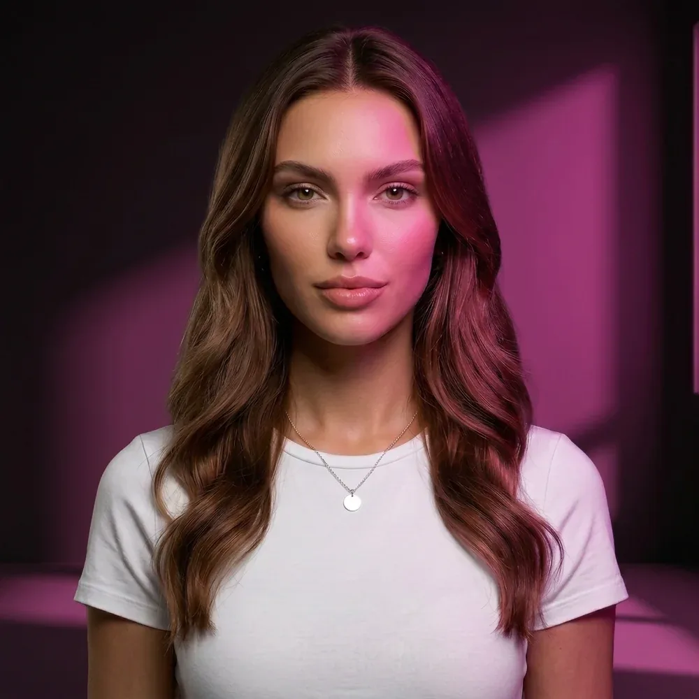 Portrait with Magenta lighting