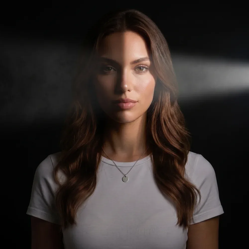 Portrait with Split lighting