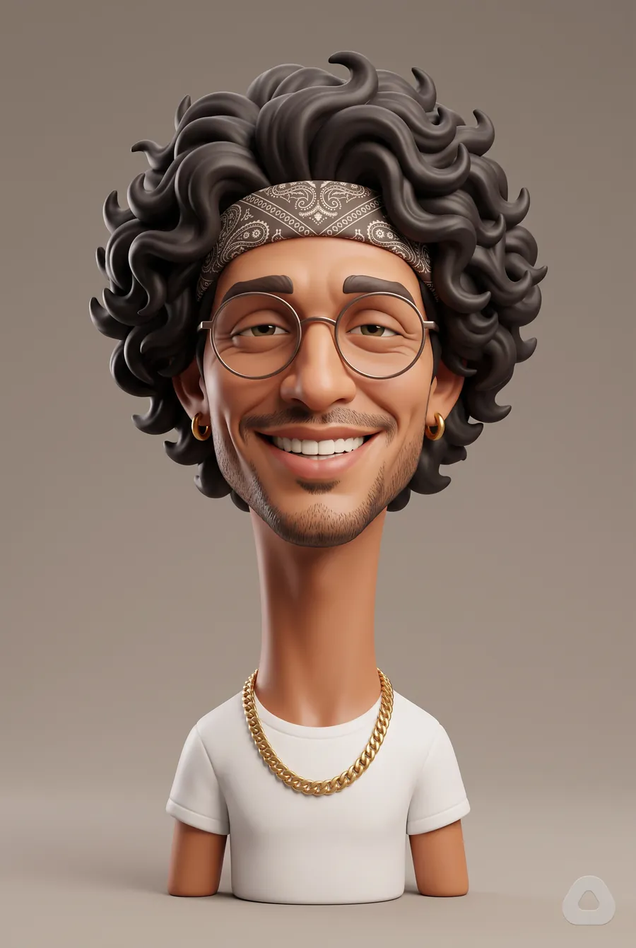 3D caricature: AI-generated with this prompt · Nano Banana 2.1 · catalogue model