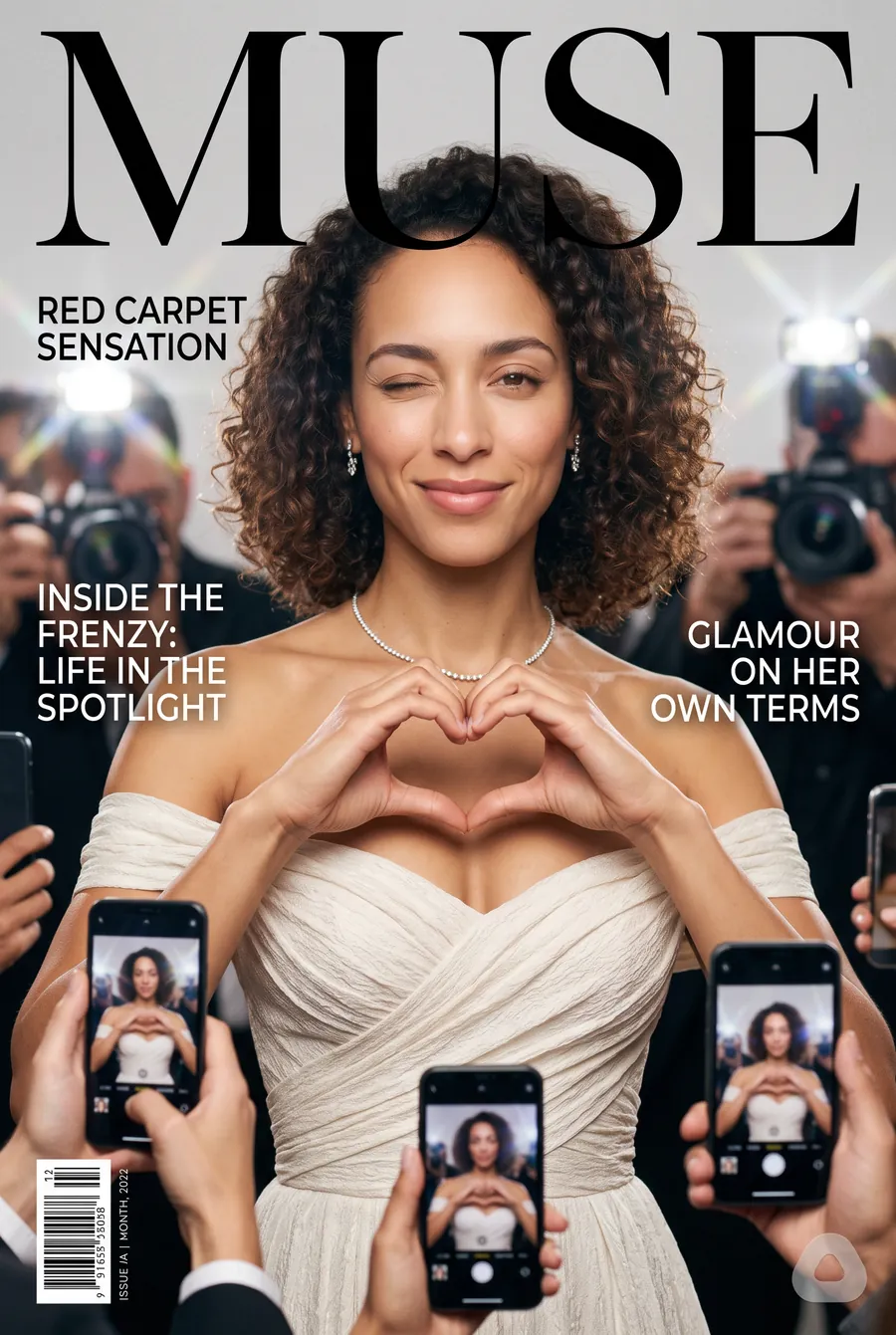 Magazine cover, press line: AI-generated with this prompt · Nano Banana 2.1 · catalogue model